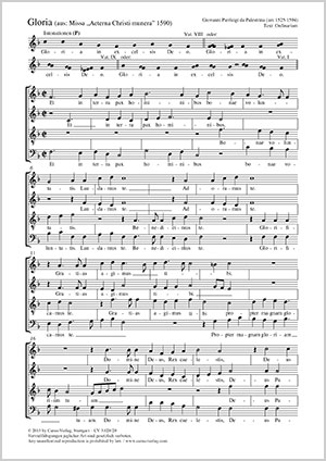 Palestrina: Gloria - Sheet music | Carus-Verlag