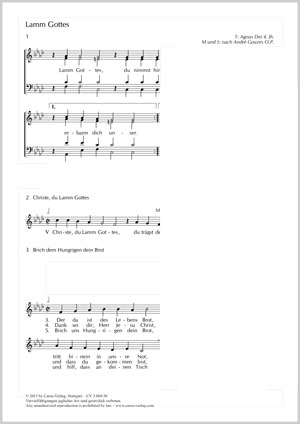 Beuttner: Christe, du Lamm Gottes - Sheet music | Carus-Verlag