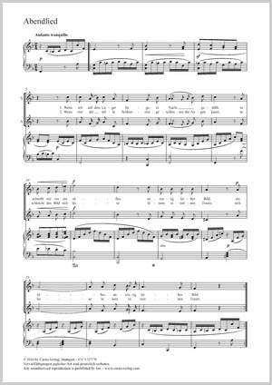 Mendelssohn Bartholdy: Abendlied - Partition | Carus-Verlag