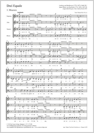 Beethoven: Drei Equale - Sheet music | Carus-Verlag