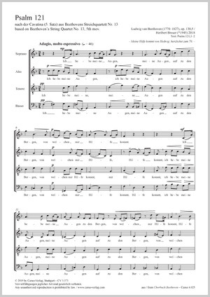 Beethoven: Psalm 121 - Noten | Carus-Verlag