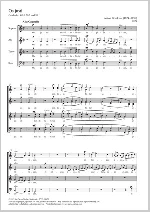 Bruckner: Os justi - Sheet music | Carus-Verlag