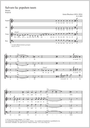 Bruckner: Salvum fac populum tuum - Sheet music | Carus-Verlag