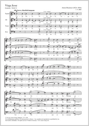 Bruckner: Virga Jesse - Sheet music | Carus-Verlag
