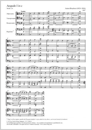 Bruckner: Aequale I - Sheet music | Carus-Verlag