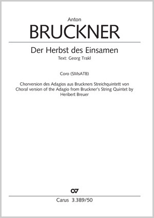 Bruckner: Der Herbst des Einsamen - Noten | Carus-Verlag