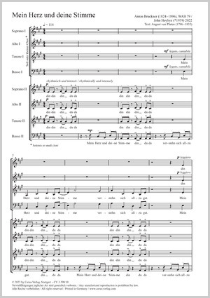 Bruckner: Mein Herz und deine Stimme - Sheet music | Carus-Verlag