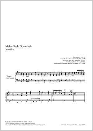 Hammerschmidt: Meine Seele Gott erhebt - Sheet music | Carus-Verlag