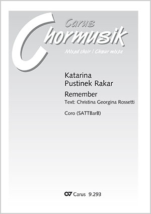 Pustinek Rakar: Remember - Noten | Carus-Verlag
