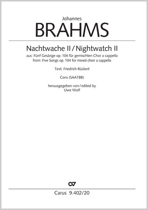 Johannes Brahms: Nachtwache II - Noten | Carus-Verlag