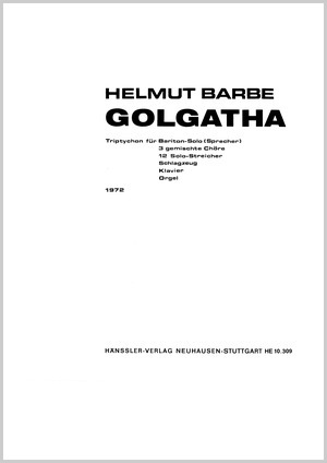 Barbe: Golgatha - Partition | Carus-Verlag