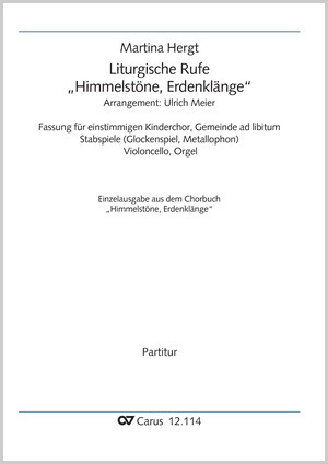 Hergt: Liturgische Rufe "Himmelstöne, Erdenklänge" - Partition | Carus-Verlag