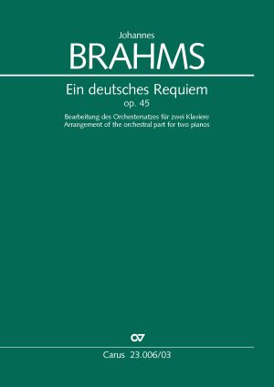 Brahms: German Requiem - Sheet music | Carus-Verlag