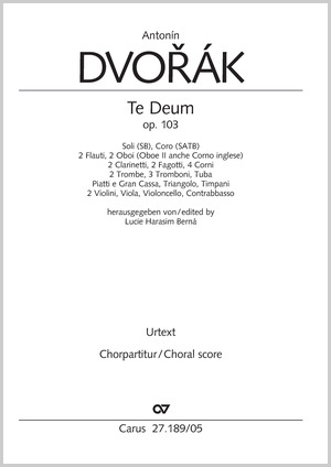 Dvorák: Te Deum - Sheet music | Carus-Verlag