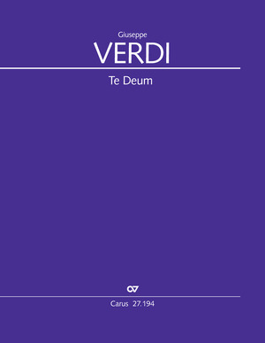 Verdi: Te Deum - Sheet music | Carus-Verlag