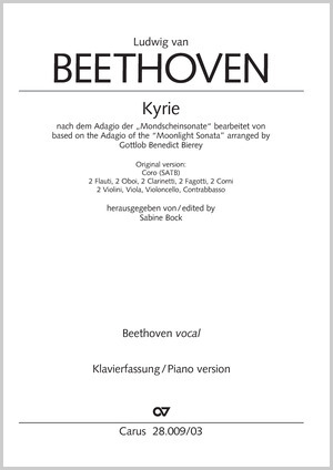 Beethoven: Kyrie based on the Adagio of the so-called "Moonlight Sonata" - Sheet music | Carus-Verlag