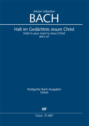 Bach: Hold in your mem'ry Jesus Christ