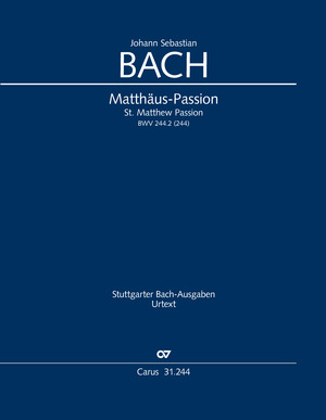 Bach: Matthäus-Passion - Noten | Carus-Verlag