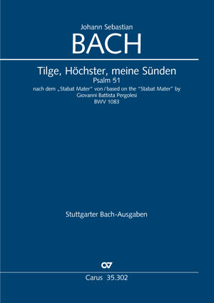 Bach: Tilge, Höchster, meine Sünden - Sheet music | Carus-Verlag