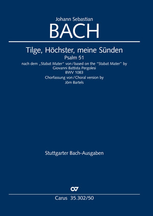 Bach: Tilge, Höchster, meine Sünden - Sheet music | Carus-Verlag