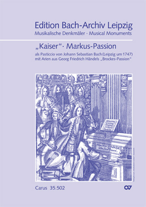 Keiser: St. Mark Passion - Partition | Carus-Verlag