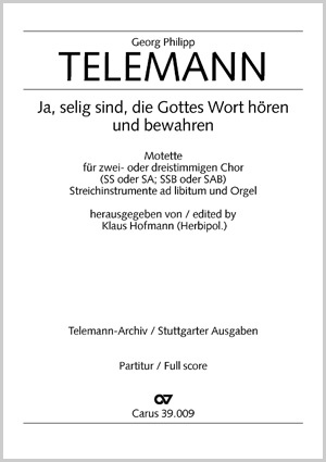 Telemann: Yes, blest are those who hear what God tells them