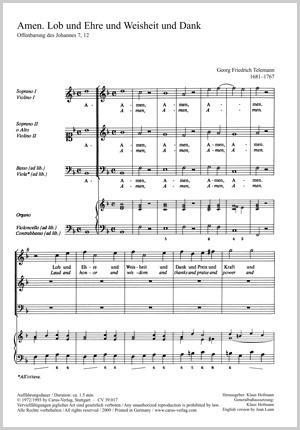 Georg Philipp Telemann: Deus, judicium tuum - Sheet music