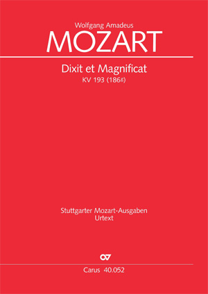 Mozart: Dixit et Magnificat - Sheet music | Carus-Verlag