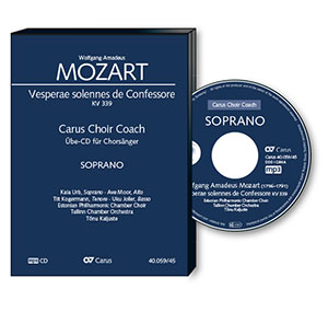 Mozart: Vesperae solennes de Confessore - CDs, Choir Coaches, Medien | Carus-Verlag