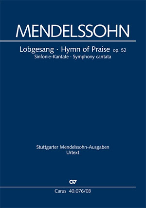Mendelssohn Bartholdy: Lobgesang - Noten | Carus-Verlag