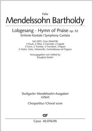 Mendelssohn Bartholdy: Lobgesang - Noten | Carus-Verlag
