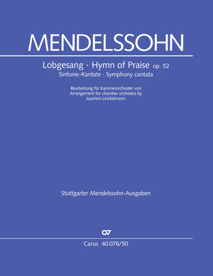 Mendelssohn Bartholdy: Lobgesang. Sinfonie-Kantate - Noten | Carus-Verlag