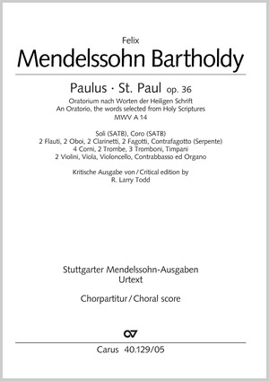 Mendelssohn Bartholdy: St. Paul - Sheet music | Carus-Verlag
