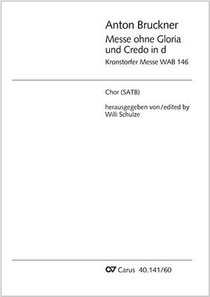 Bruckner: Messe in d ohne Gloria und Credo - Sheet music | Carus-Verlag