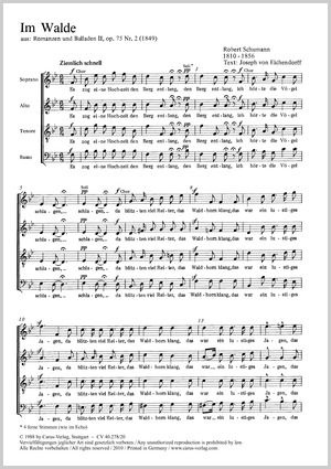 Schumann: Im Walde - Sheet music | Carus-Verlag