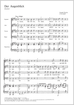 Haydn: Der Augenblick - Sheet music | Carus-Verlag