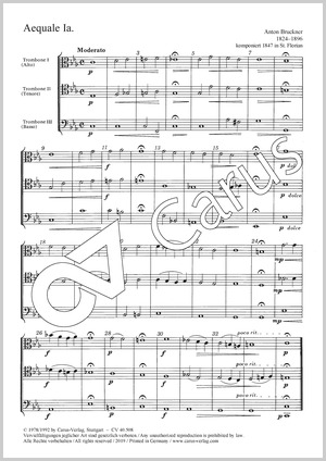 Bruckner: Aequale I - Sheet music | Carus-Verlag