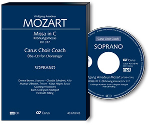 Mozart: Missa in C (Krönungsmesse) - CDs, Choir Coaches, Medien | Carus-Verlag