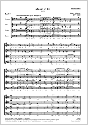 Schubert: Messe in Es - Noten | Carus-Verlag