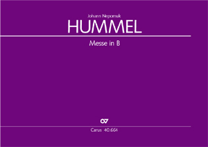 Hummel: Mass in B flat major - Partition | Carus-Verlag