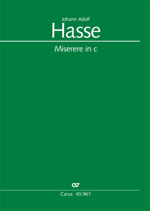 Hasse: Miserere in C minor - Sheet music | Carus-Verlag
