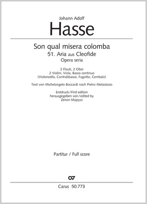 Hasse: Son qual misera colomba - Sheet music | Carus-Verlag