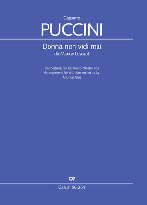 Puccini: Donna non vidi mai - Noten | Carus-Verlag