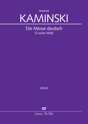 Kaminski: Die Messe deutsch - Partition | Carus-Verlag