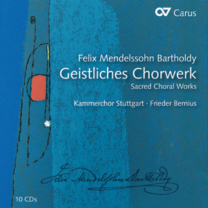 Mendelssohn Bartholdy: Geistliches Chorwerk. Motetten, Psalmen, Choralkantaten, Lobgesang (Bernius) - CDs, Choir Coaches, Medien | Carus-Verlag