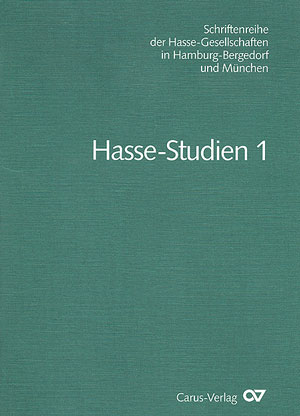 Hasse-Studien 1 - Bücher | Carus-Verlag