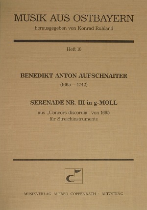 Benedikt Anton Aufschnaiter: Serenade Nr. III in g-Moll - Noten | Carus-Verlag