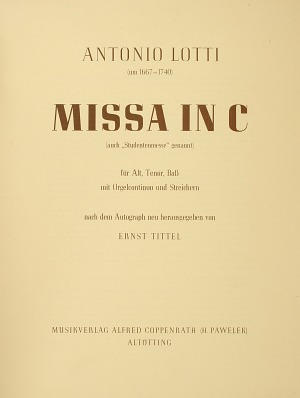 Lotti: Missa in C
