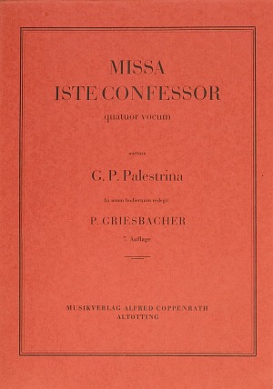 Palestrina: Missa Iste Confessor - Sheet music | Carus-Verlag