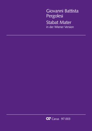 Pergolesi: Stabat Mater - Partition | Carus-Verlag